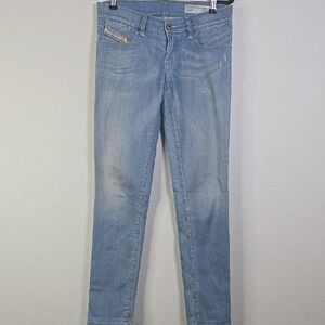 Diesel Getlegg Slim Skinny Low Waist Blue Jeans Size 27× 30.